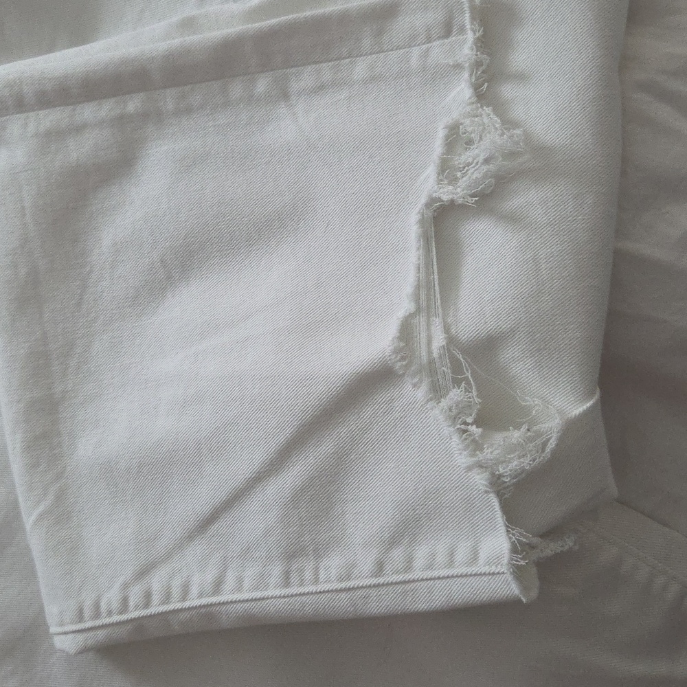 Express 90s High RISE White Jeans - Picture 4 of 7